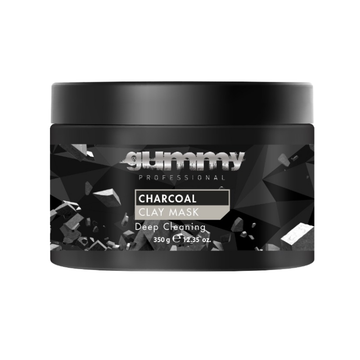 GUMMY Charcoal Face Clay Mask 350g – Detox & Deep Cleansing Mask with Aloe Vera, Kaolin & Bamboo Charcoal for Acne, Oily Skin & Blackhead Removal